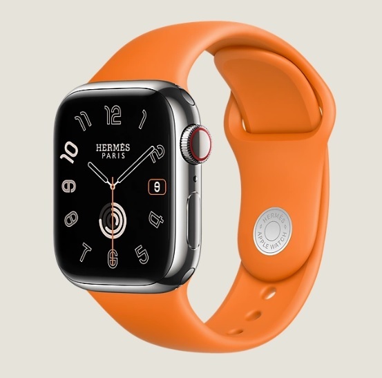 【希少・新品・未使用】Apple Watch 9 HERMES series 限定 オレンジ スポーツバンド 41mm/40mm/38mm 正規品_時計本体は含まれません。