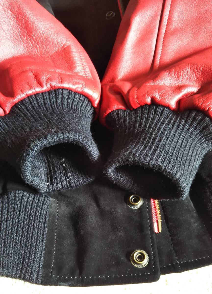 【同梱/服】レザー牛革豚赤黒 ジャケット jacket ブルゾン ジャンパー コート フェラーリ Ferrari マニエッティマレリ Magneti Marelli F1 _画像7