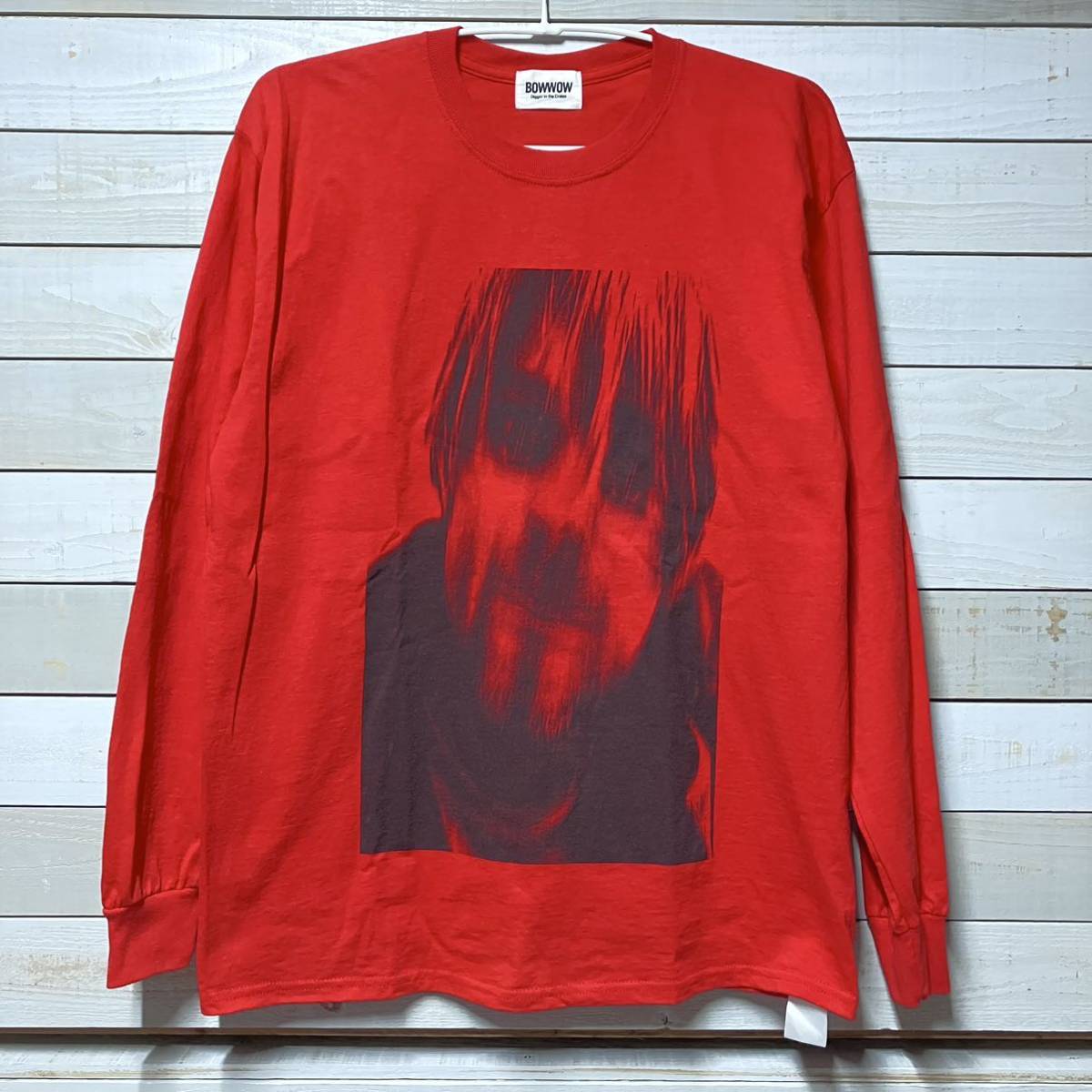 送料無料 SIZE L BOWWOW LONG SLEEVE TEE RED バウワウ ロングスリーブ Tシャツ レッド