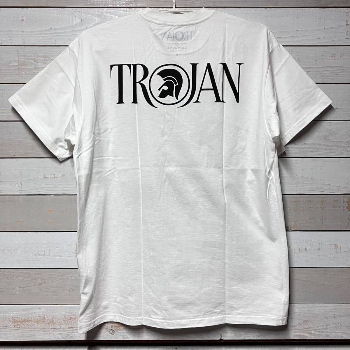 送料無料 SIZE M CARHARTT TROJAN WHITE TEE SHIRT カーハート トロージャン ホワイト Tシャツ_画像2