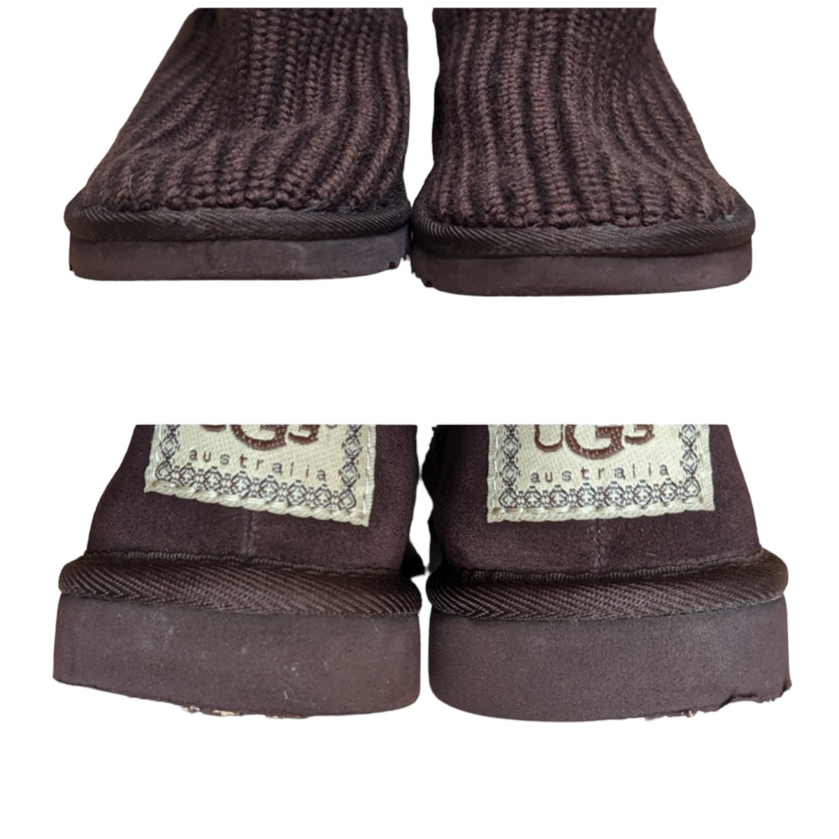 UGG アグ ニットロングブーツ 22cm ブラウン レディースブーツ UGG アグ ニットロングブーツ 22cm ブラウン レディースブーツ