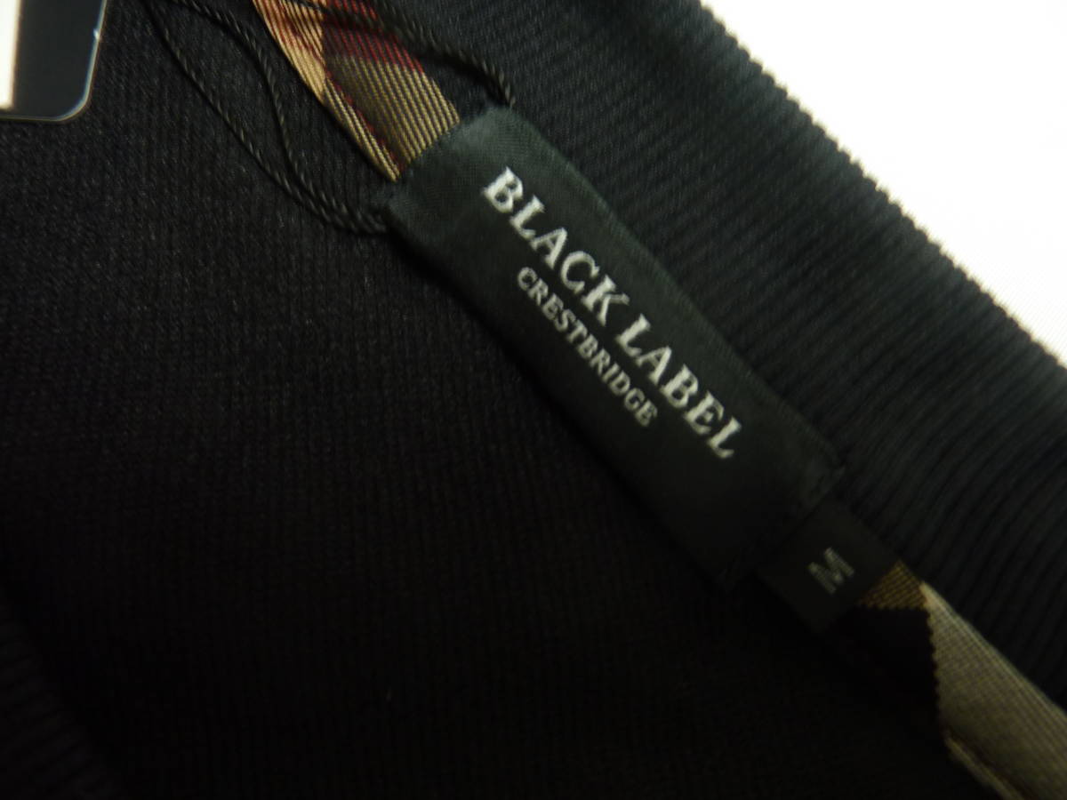  新品 BLACK LABEL CRESTBRIDGE ブラック レーベル クレストブリッジ カレッジ ロゴ スウェット・Ｔシャツ 半袖　Ｍ ブラック_画像9