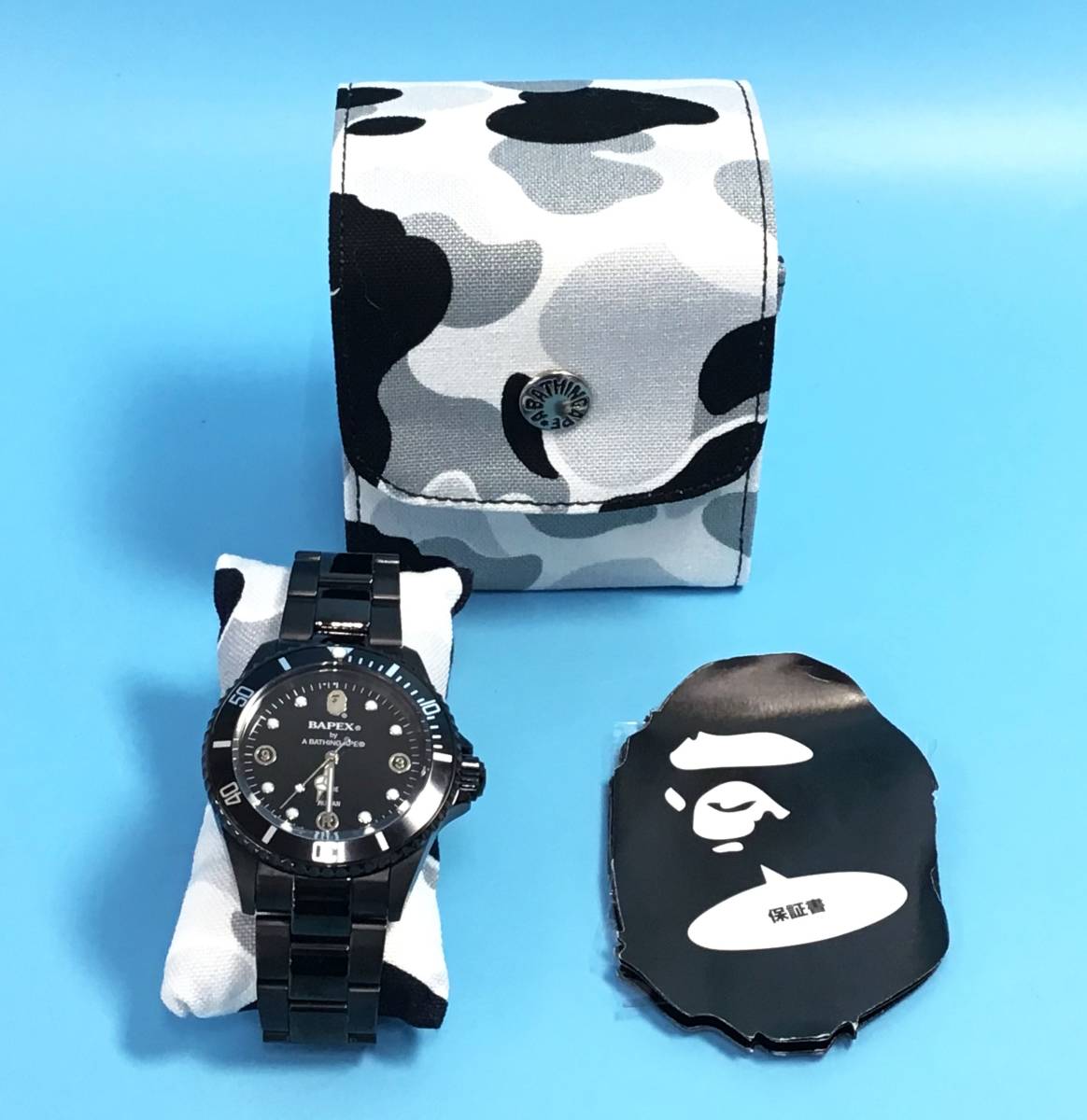 動作品 元箱付き 腕時計 A BATHING APE BAPEX 2660 MGD 02309 自動巻き