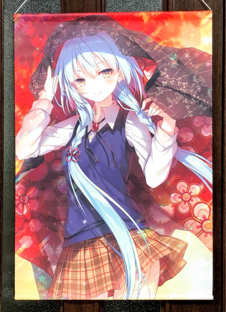 C85 遠坂あさぎ 描き下ろしB2タペストリー AliceSyndrome 制服 美少女 グッズ 19_画像2