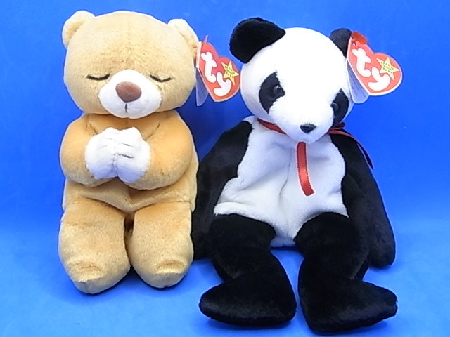 [1999 year Hope ][1998 year four tune ]Ty Beanie babes soft toy 2 body .. teddy bear Panda Beanies postage Y230