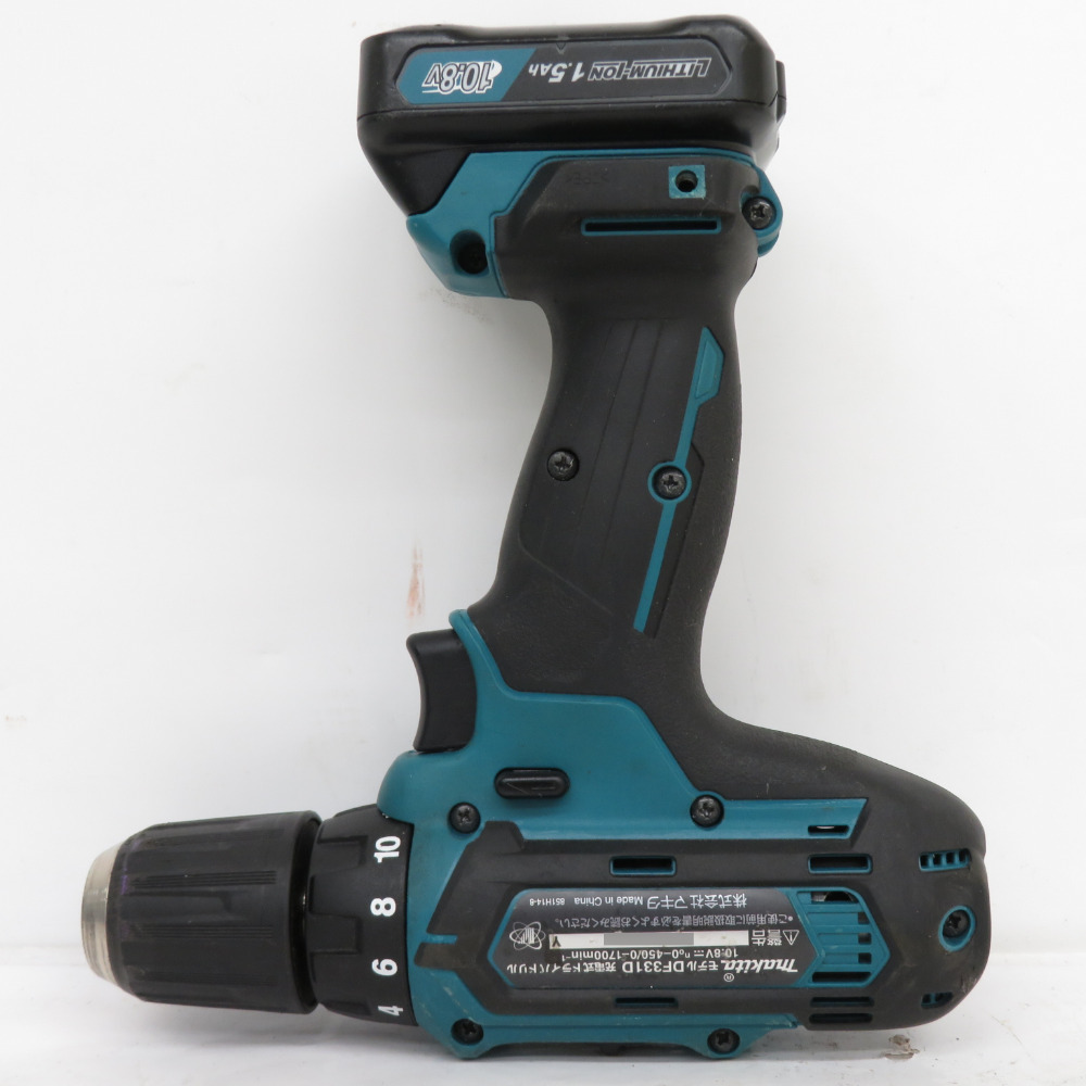 makita マキタ 10.8V 1.5Ah 充電式ドライバドリル ケース・充電器・バッテリ2個セット DF331DSHX 中古_画像3