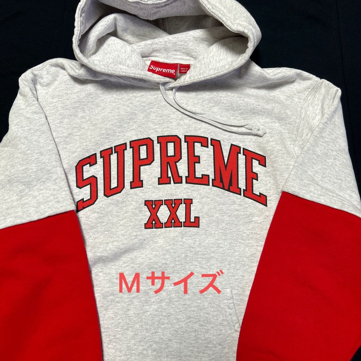 Supreme XXL Hooded Sweatshirt ☆Mサイズ☆Ash Grey☆USED☆シュプリームXXLパーカー