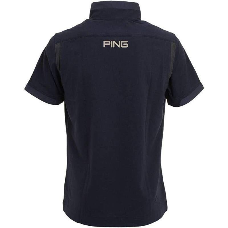 ピン PING ゴルフウェア メンズ ハーフジップモックネックシャツ　GOLF ネイビー　Lサイズ　_画像2