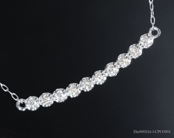 【楽天スーパーセール】 ダイヤモンド ネックレス 32412 国内生産 プラチナ製 PT850 0.15ct 最高品質 プラチナ