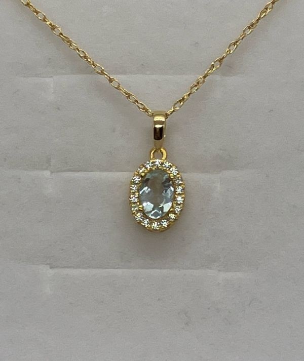新品】 ダイヤモンド アクアマリン 天然 大粒 K18 32412 ネックレス
