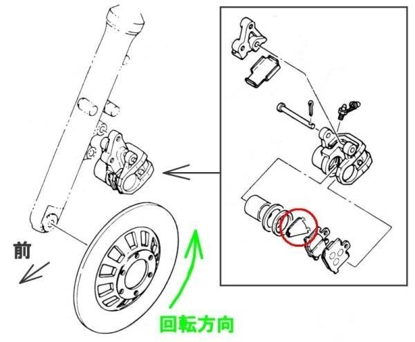 ★ディスクブレーキ パッドシム☆3/新品 XJ400 XZ400 XJ750 RZ250 RZ350_画像3