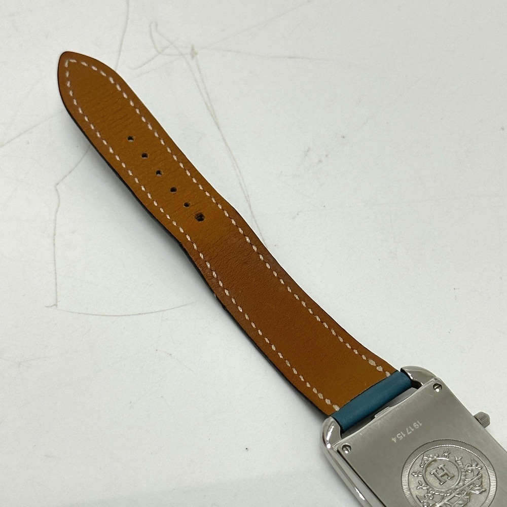 HERMES エルメス CC3-510 ケープコッド ドゥーゾーン 2タイムゾーン 腕時計 SS □Q刻 シルバー レディース【中古】_画像6