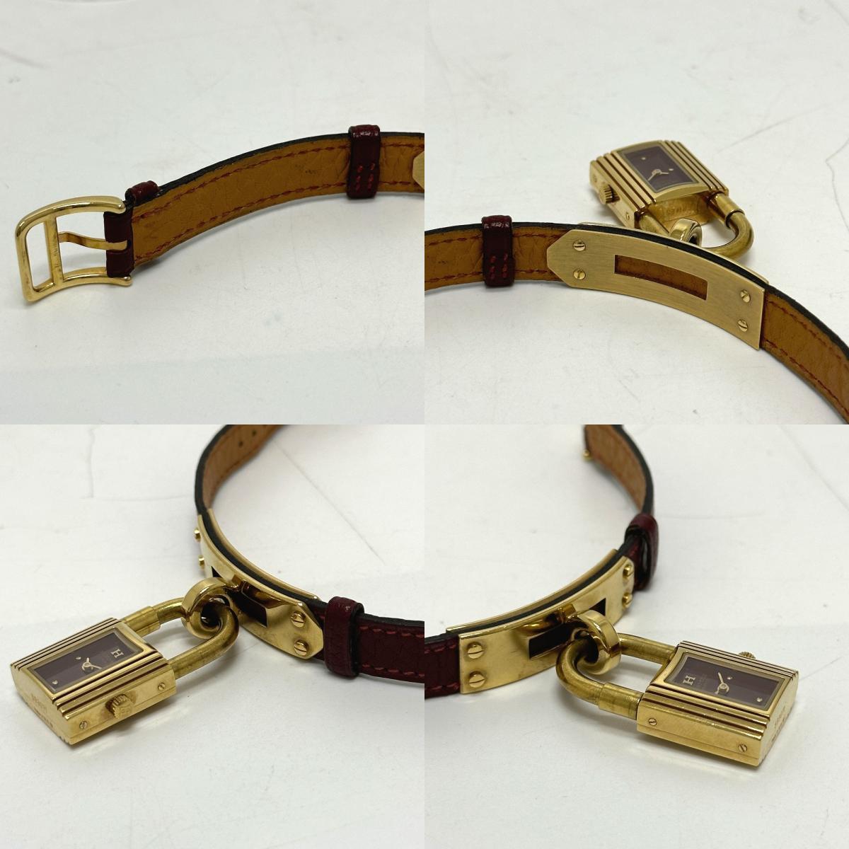 HERMES Hermes Kelly watch quarts wristwatch GP 0W. Gold lady's [ used ]