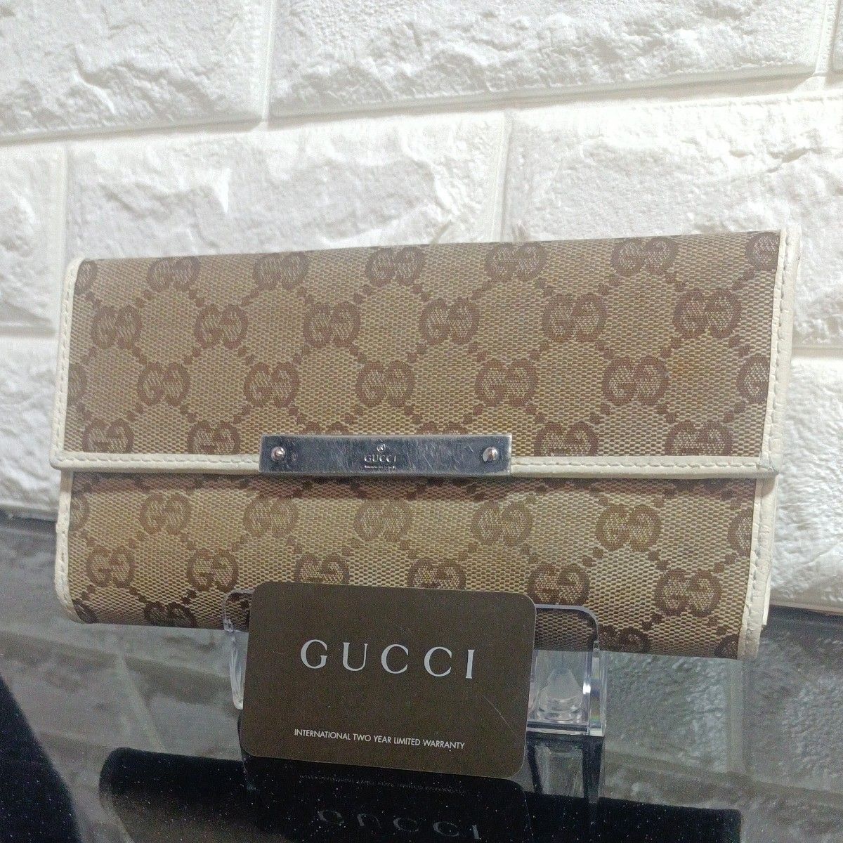 極美品 【正規品鑑定済】GUCCI グッチ GGキャンバスロング 極美品 【正規品鑑定済】GUCCI グッチ GGキャンバスロング