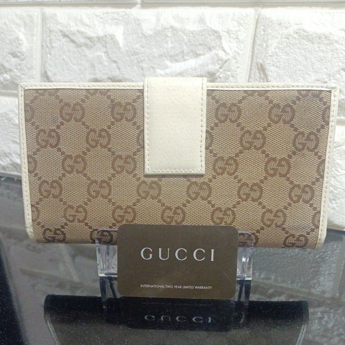 極美品 【正規品鑑定済】GUCCI グッチ GGキャンバスロング 極美品 【正規品鑑定済】GUCCI グッチ GGキャンバスロング