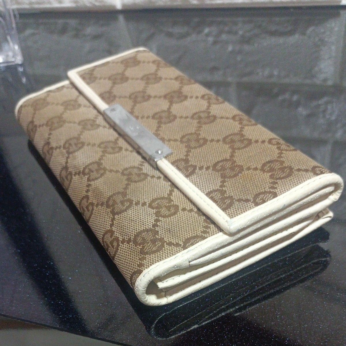 極美品 【正規品鑑定済】GUCCI グッチ GGキャンバスロング 極美品 【正規品鑑定済】GUCCI グッチ GGキャンバスロング