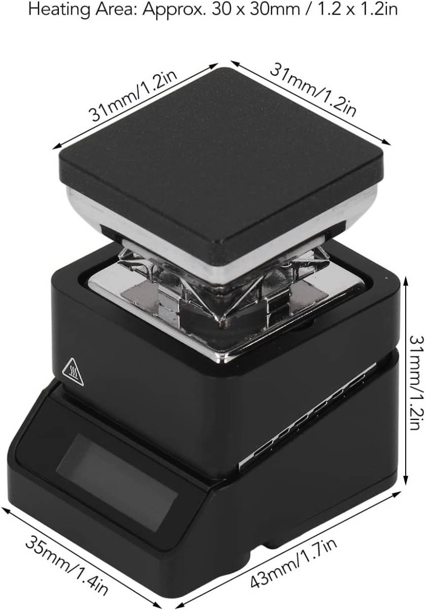 ホットプレート予熱器、MHP30ミニ調整可能恒温加熱テーブル、回路基板用予熱ステーションリワーク予熱器プラットフォーム、コンポーネント_画像9