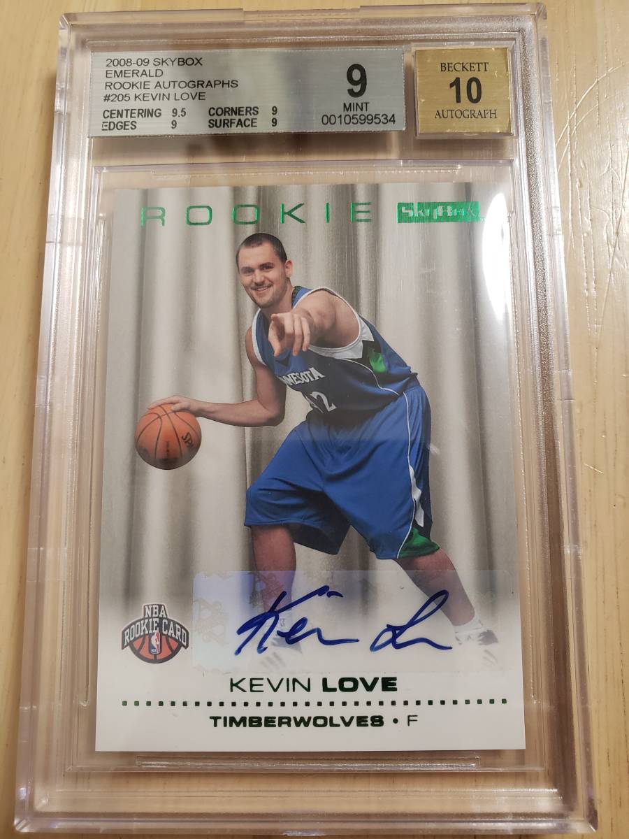 5枚限定 サイン 2008 -09 UD Skybox Emerald Auto KEVIN LOVE Auto RC (/5) / ケビン ラブ Autograph (BGA 9)