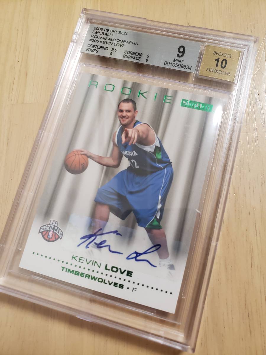 5枚限定 サイン 2008 -09 UD Skybox Emerald Auto KEVIN LOVE Auto RC (/5) / ケビン ラブ Autograph (BGA 9)
