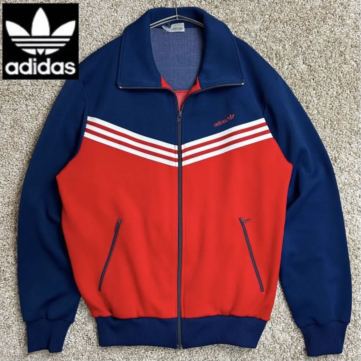 希少極美品】adidas(アディダス)70s〜80sトラックジャケット/マルチ