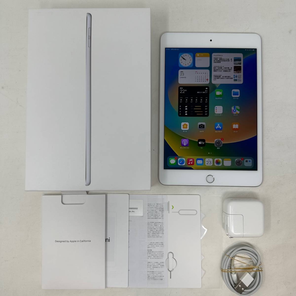 完品 美品 国内版 SIMフリー iPad mini 5 第5世代 7.9インチ Wi-Fi +