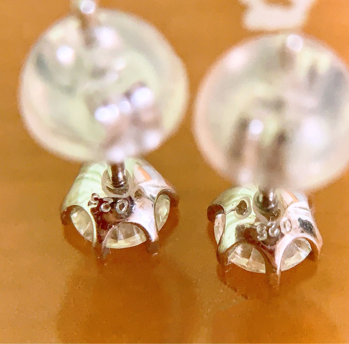 鑑別付き D0 25&0 25ct プラチナダイヤピアス プラチナ1粒ピアス