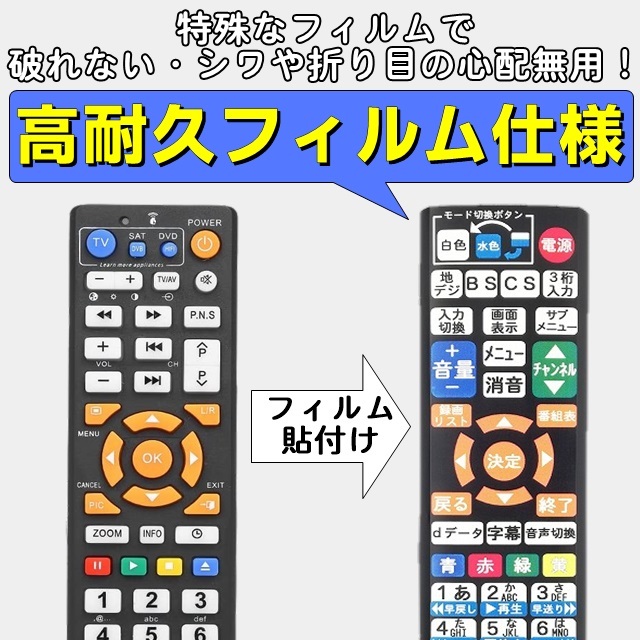 【代替リモコン52】防水カバー付 レボリューション SQ-TV 互換 送料無料 (ZM-D28TV ZM-LED32TV ZM-TV0028 ZM-32TV 等用) 液晶テレビ_画像5