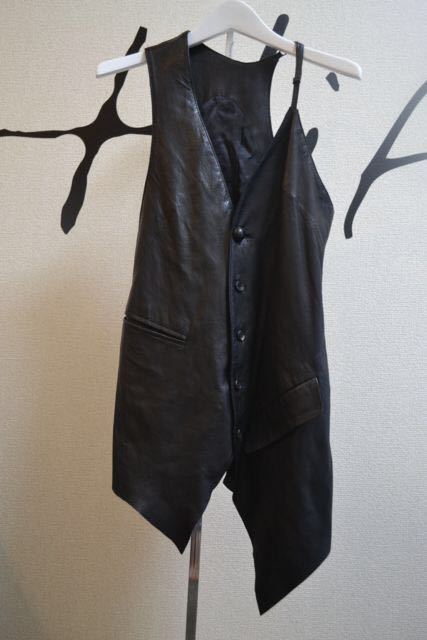 ifsixwasnine エスカルゴレザージレベスト　00s archive leather vest l.g.b._画像1