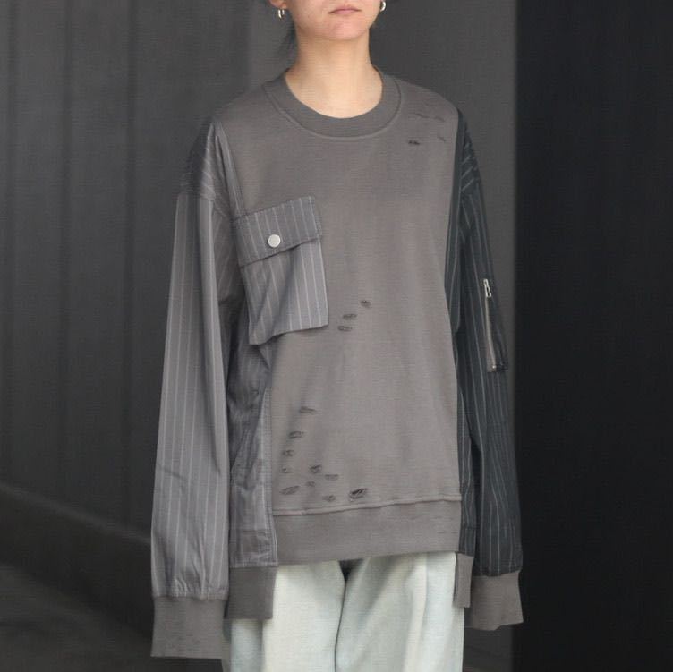 Feng Chen Wang フェンチェンワン ドッキング スウェット 23ss Feng Chen Wang フェンチェンワン ドッキング スウェット 23ss