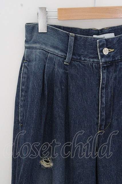 SALE】Moonage Devilment(清春) パンツ.ヴィンテージ加工タックワイド