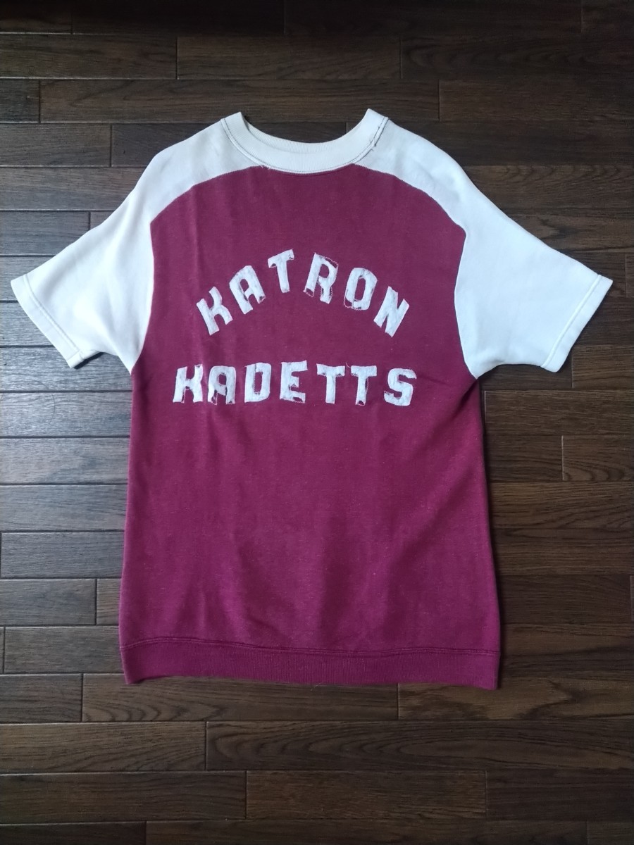 50s 60s70s KATRON KADETTS フェルト 2トーンカラー 半袖スウェット