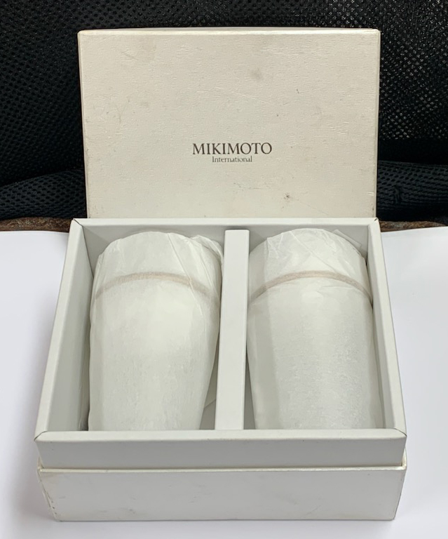 ミキモト MIKIMOTO プラチナ加飾 タンブラー グラス コップ ペア 2個セット 未使用品ですの画像2