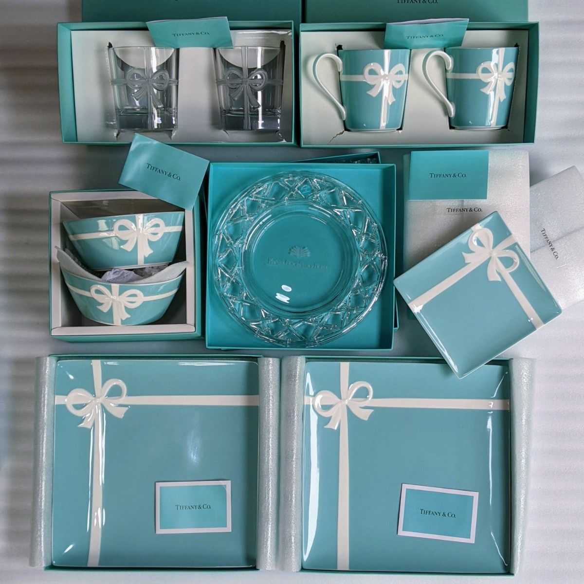 ティファニーTiffany&co 食器セット 全11客 ブルーボウ ブルー ティファニーTiffany&co 食器セット 全11客 ブルーボウ ブルー