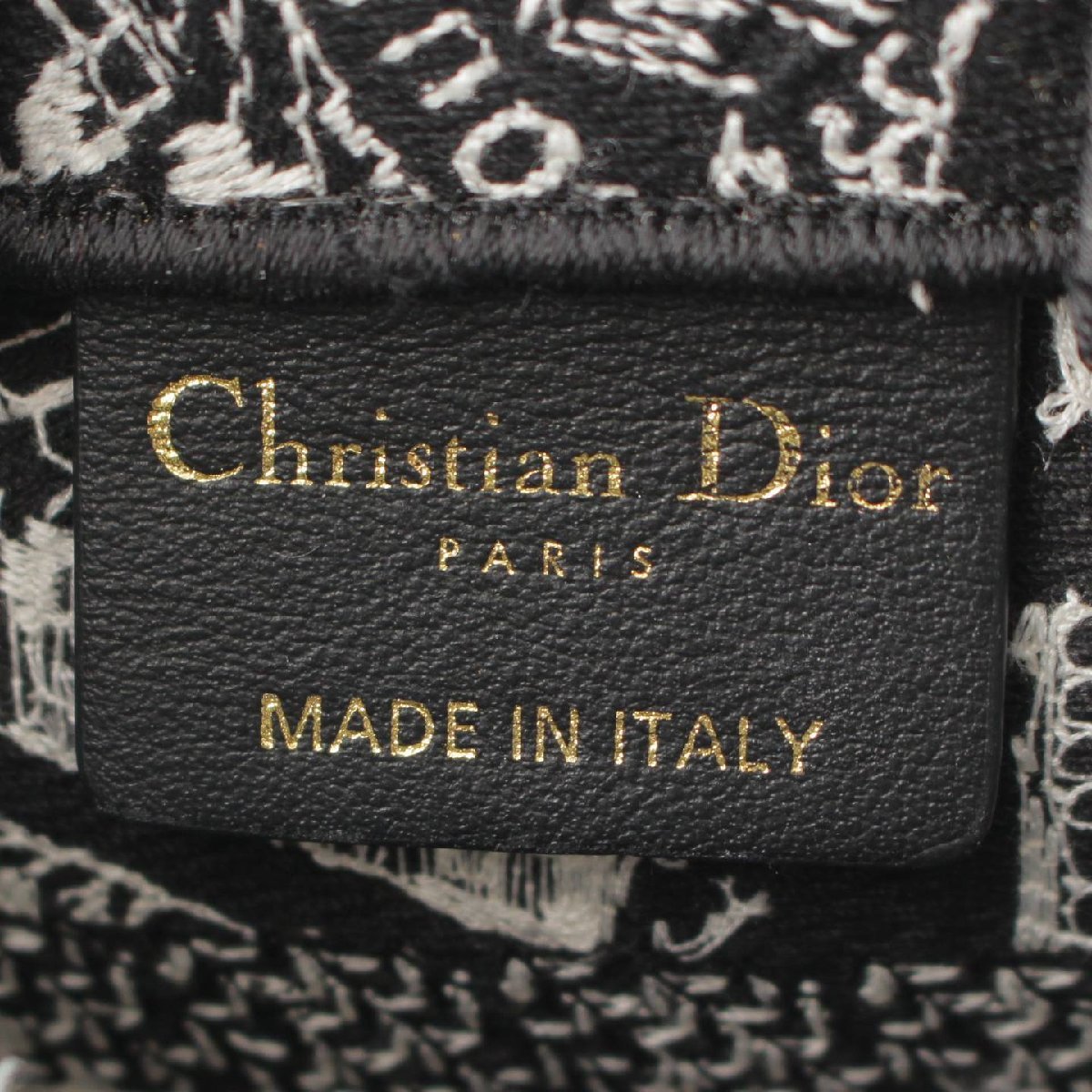 【クリスチャンディオール】Christian Dior　ブックトート キャンバス エンブロイダリー フォンバッグ S5555COMP_M993 ブラック 188418_画像9