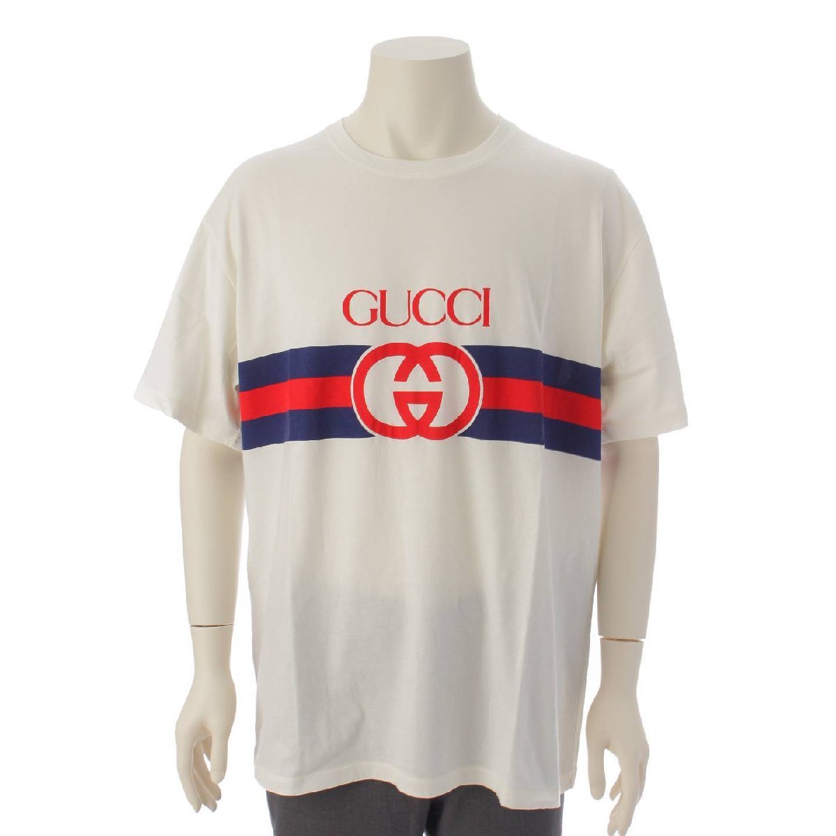 グッチ】Gucci メンズ インターロッキング ロゴプリント Tシャツ