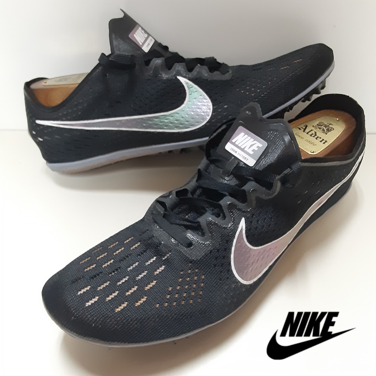  most price! superior article! regular price 17600 jpy! masterpiece 19 year made! high-end land spike! Nike zoom Victory 3 light weight shoes! middle distance * long distance for! black! black 28cm