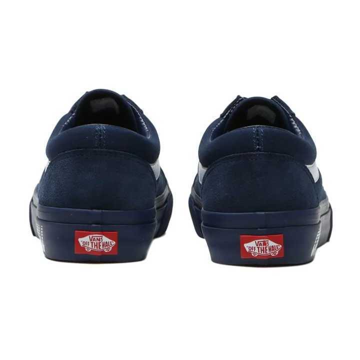 最値!定8250円!新品!名作再構築!バンズ【VANS】オールドスクール OFF THE WALL ロゴ高級スニーカー スケート シューズ!ネイビー!紺 28cm_画像4