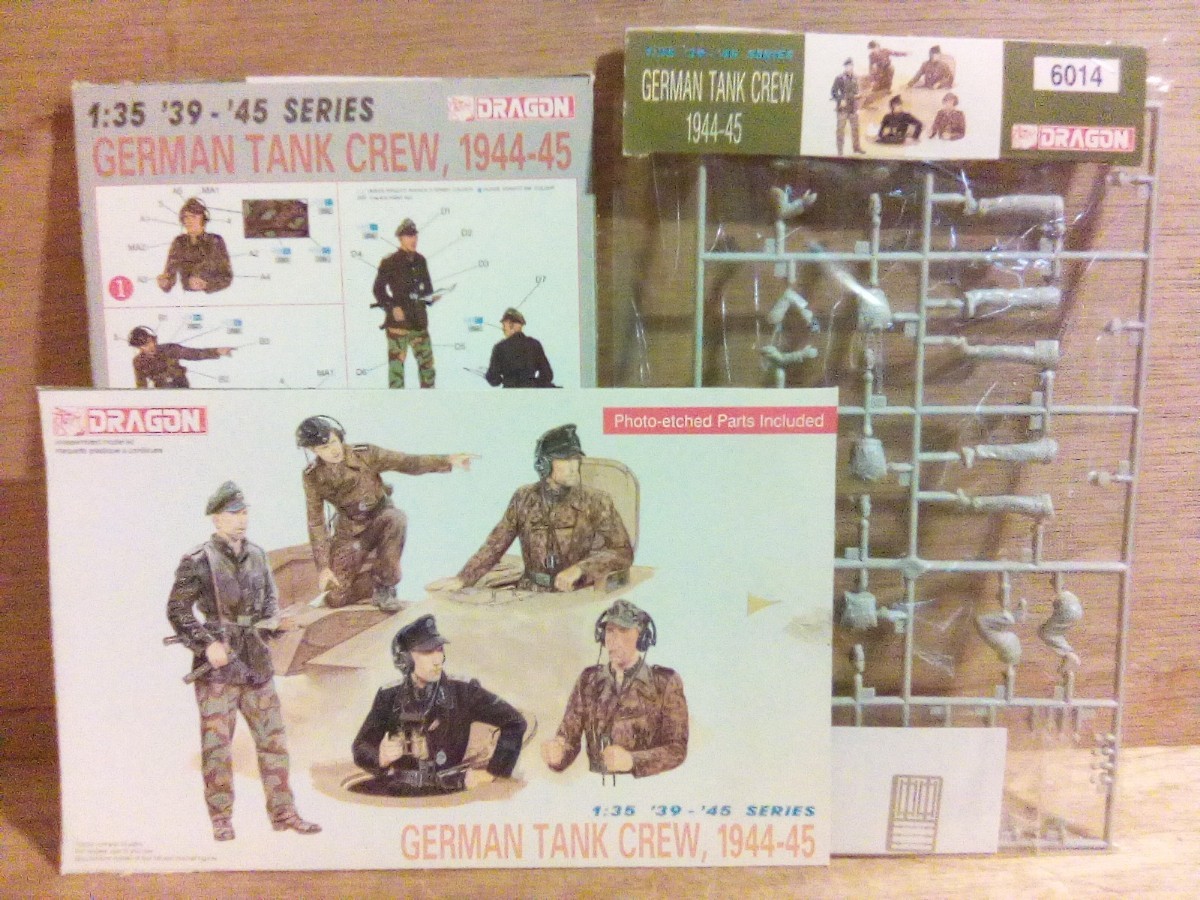 【未組立 外箱カット品】6014『GERMAN TANK CREW, 1944-45』1/35 '39-'45 SERIES ドラゴン DRAGON/ドイツ兵、兵士、戦車兵_画像1