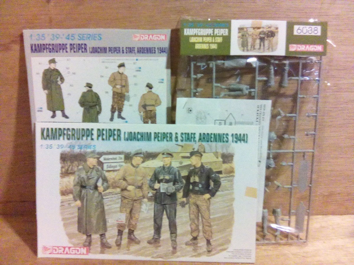 【未組立 外箱カット品】6088『KAMPFGRUPPE PEIPER[JOACHIM PEIPER ＆STAFF,ARDENNES1944]』1/35 '39-'45 SERIES ドラゴン DRAGON/兵士_画像1