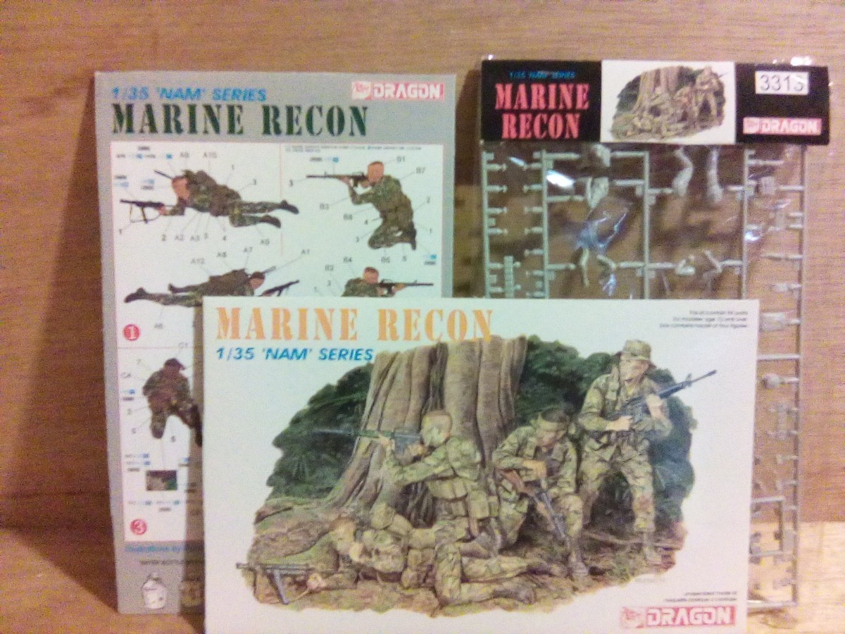 【未組立 外箱カット品】3313『MARINE RECON』1/35 'NAM' SERIES ドラゴン DRAGON/アメリカ兵、兵士、ベトコン、ベトナム戦争_画像1