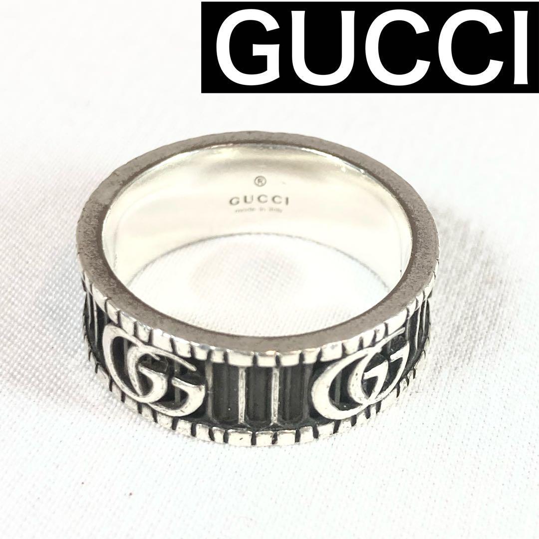 美品】GUCCI グッチ リング イニシャル 燻 S アラベスク シルバー+