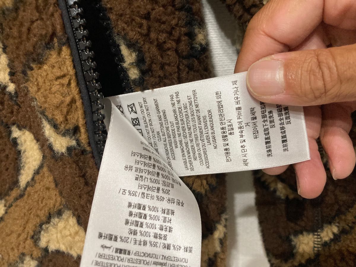 【美品】BURBERRY バーバリー モノグラム フリース ボア ブルゾン 46