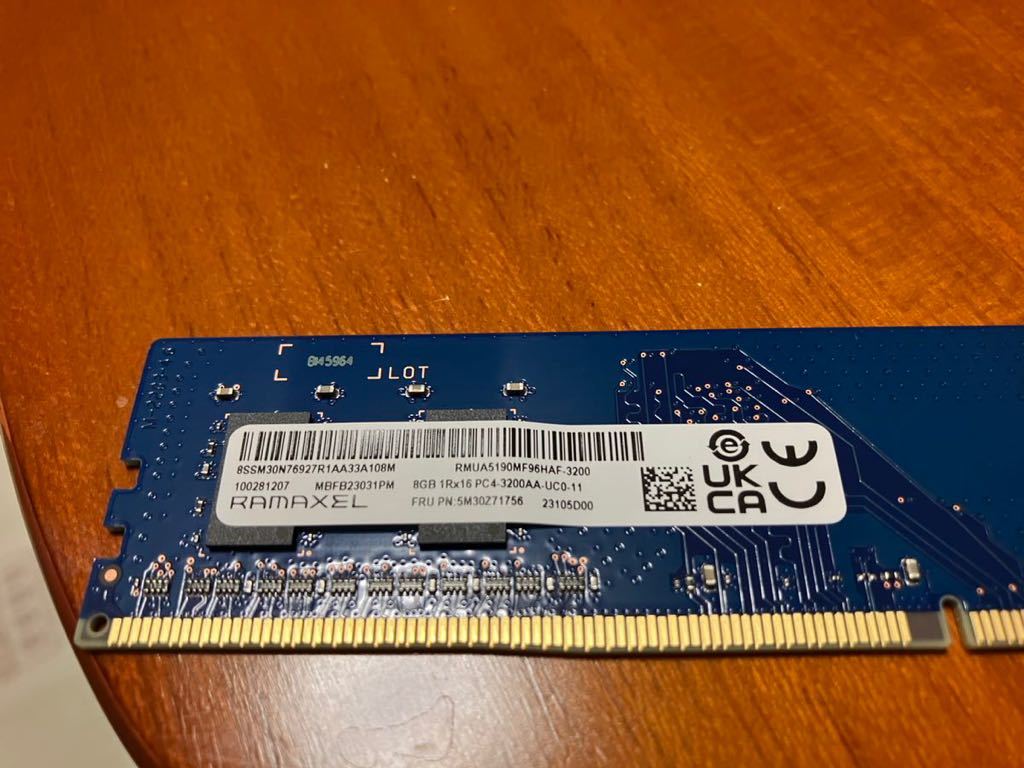値引き歓迎 Lenovo デスクトップパソコン IdeaCentre 5i Gen 8 純正 DDR4-3200 デスクトップ用メモリモジュール 8GBの画像1