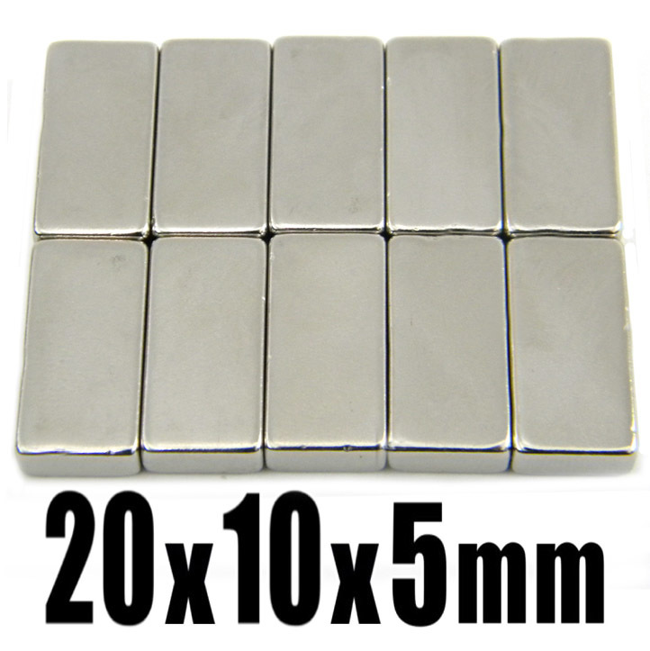 ◆ ネオジム 磁石 N35 超強力 角形マグネット ◆ 20mm×10mm x 厚み5mm 【10個セット】◆_画像3