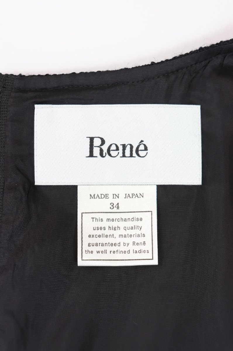 Rene（ルネ）　リボン刺繍レースワンピース　6146160 　2021年商品　黒/ブラック_画像9