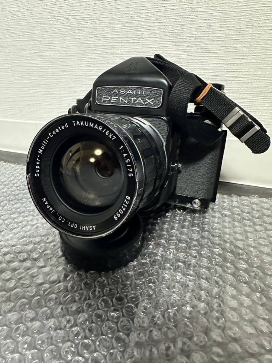 PENTAX 6x7 TTL takumar 75mm f/3.5 ファインダー ペンタックス 67 中
