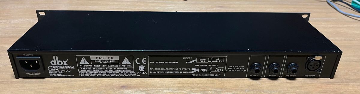 dbx 286A マイクプリアンプ/コンプレッサー/エンハンサー dbx 286A マイクプリアンプ/コンプレッサー/エンハンサー