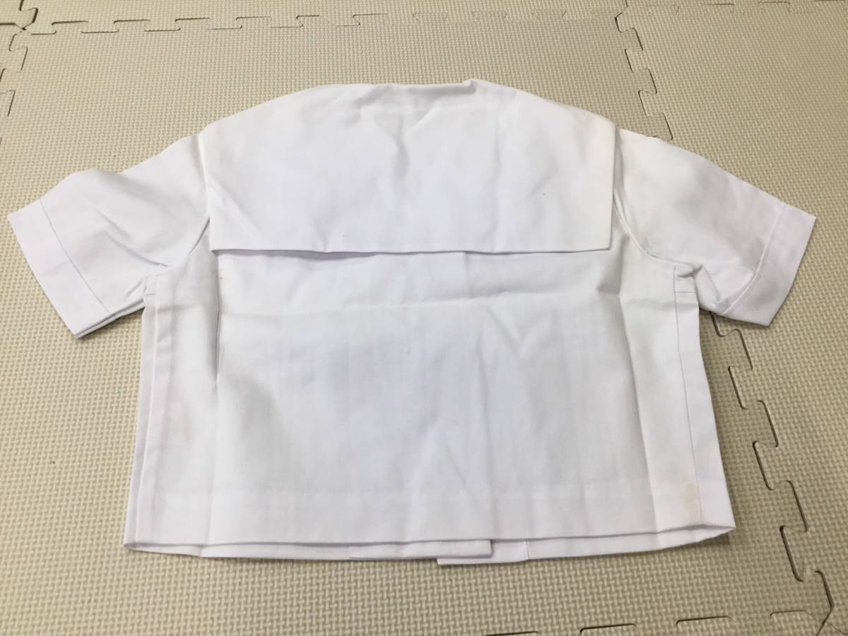 A-913d new goods [ sailor suit ] size 25x1 26x6 short sleeves 7 sheets /. light .../. present . none / white plain / woman junior high school student / woman high school student / woman student / cosplay 