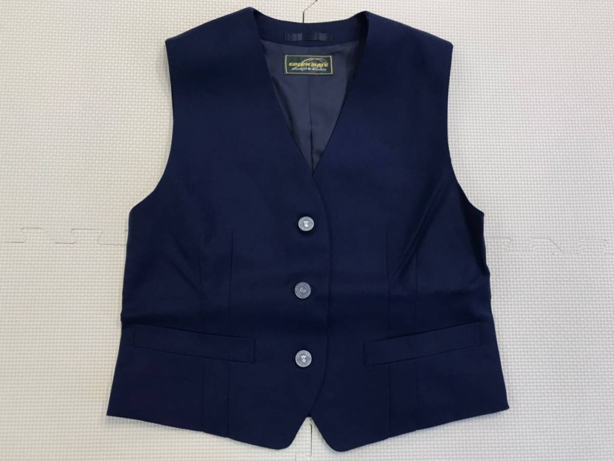 22850-S 新品【鹿沼東高等学校】制服 ベスト サイズ S □紺 22850-S 新品【鹿沼東高等学校】制服 ベスト サイズ S □紺