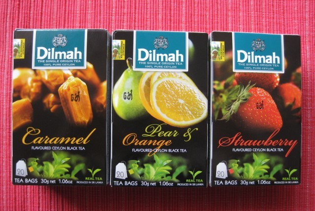 Dilmah フレーバーティ3種♪キャラメル、ペア（洋梨）＆オレンジ、ストロベリー セイロンティ スリランカ産